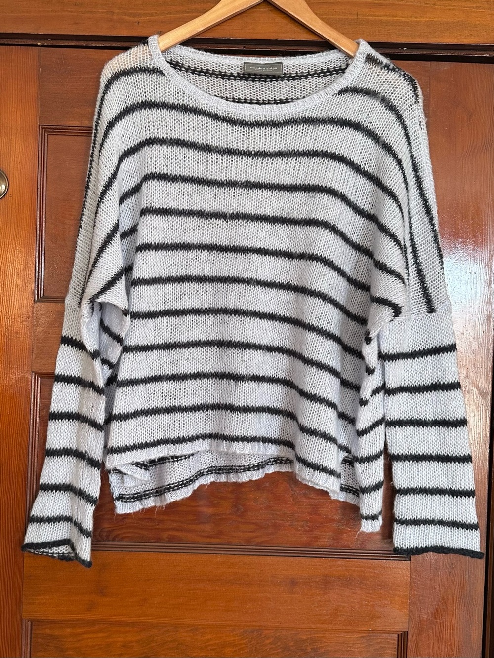 Wooden Ships Scoop Neck
Stripes Lightweight Sweater Size Small / Medium